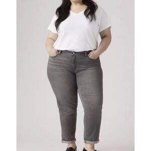 NWT Levi's Boyfriend Jeans Womens 24W Night Is Young (Gray w/black Wash) Levis